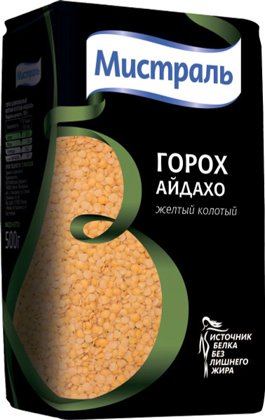 Горох Мистраль Айдахо желтый колотый, 500 г - купить с доставкой по ...