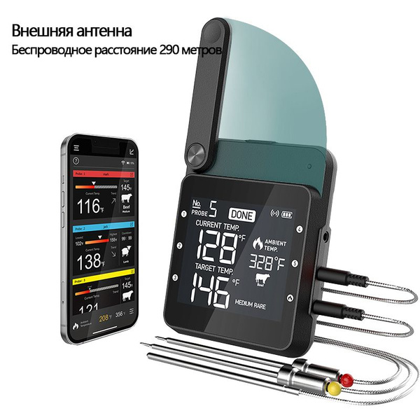 Кулинарный термометр ROOTR, для духовки, для еды, ABS пластик ...