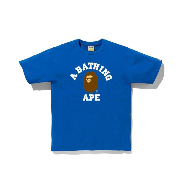 Футболка A BATHING APE, размер 52, цвет светло-синий, 100% хлопок ...