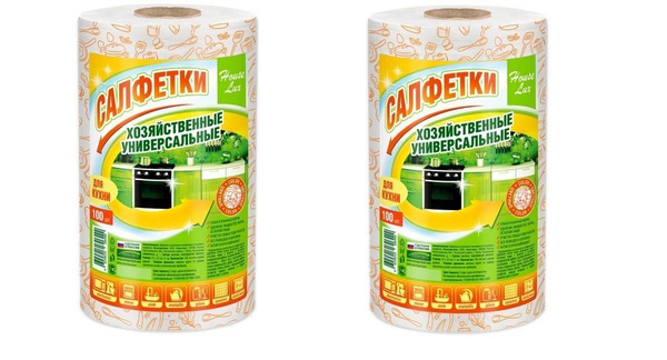 Салфетки для уборки универсальные House Lux Color, спанлейс, 22х23 см ...