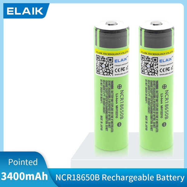 Elaik Аккумуляторная батарейка 18650, 3,7 В, 3400 мАч, 2 шт - купить с ...