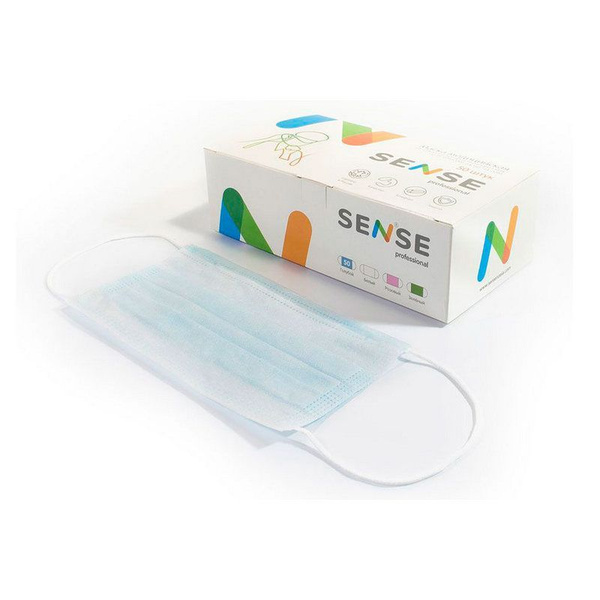Маска медицинская маска трехслойная Sense Professional, 50 шт - купить ...