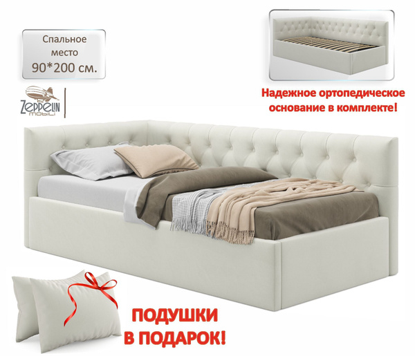 Односпальная кровать Мягкая кровать-тахта Afelia 900 - купить по ...