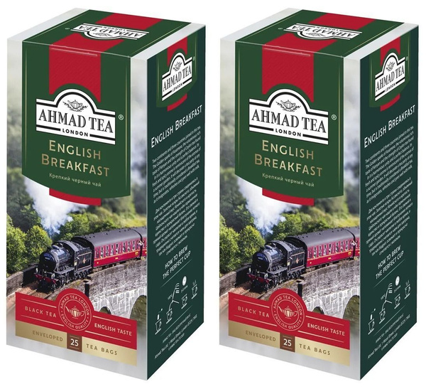 Ahmad Tea Чай Английский завтрак в пакетиках 25 шт 2 уп - купить с ...