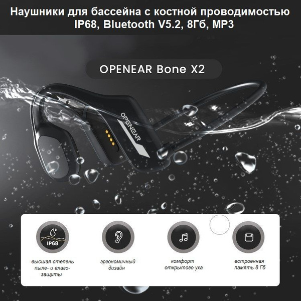 Наушники Накладные ALOVA водонепроницаемые с костной проводимость ...