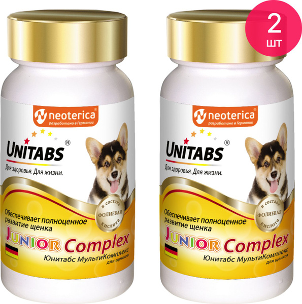 Кормовая добавка для собак Unitabs / Юнитабс JuniorComplex для щенков ...