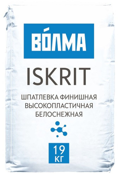 Шпаклевка финишная полимерная ВОЛМА ISKRIT белая 19 кг - купить с ...