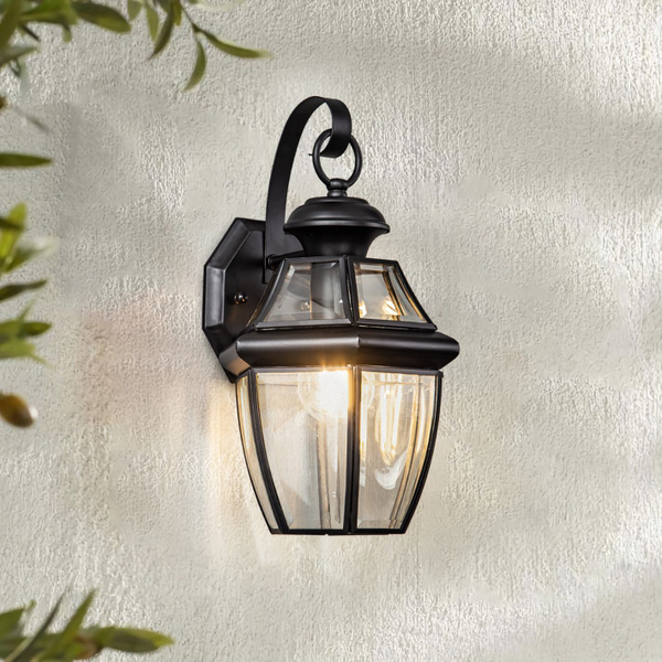 Наружный настенный светильник Черный настенный светильник в современном ...