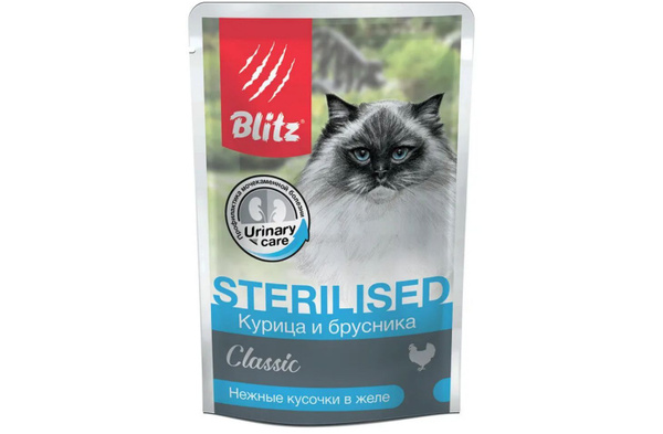 Влажный корм Blitz Classic Sterilised Adult Cat пауч для ...