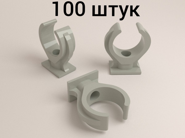 Держатель пластиковый для труб d-32 мм, клипса для крепления труб ...