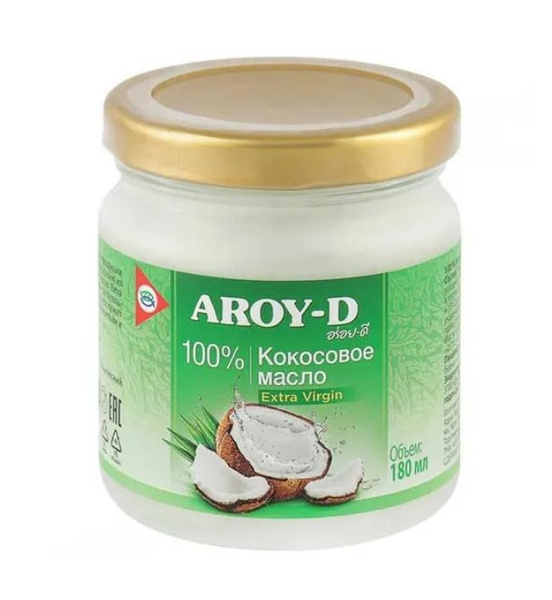 Масло кокосовое Aroy-D Extra Virgin, 180 мл - купить с доставкой по ...