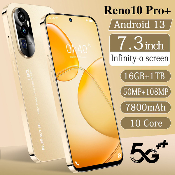 Смартфон 2024 новый мобильный телефон 5G Reno10 Pro с диагональю экрана ...