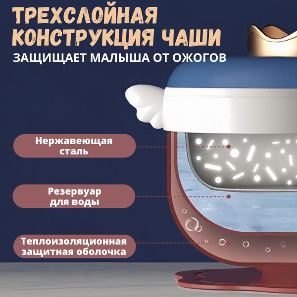 Детская тарелка с подогревом Hagaday Warm Brown - купить с доставкой по ...