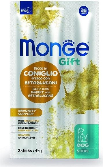 Лакомства для собак Monge / Монж Gift Immunity support Мягкие палочки ...