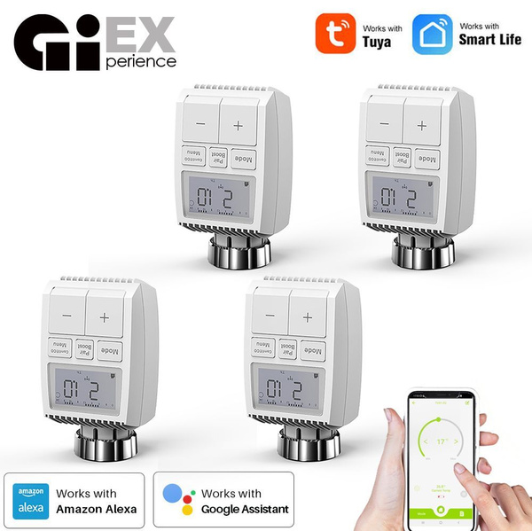 4 шт. Смарт-радиаторный исполнительный механизм TRV ZigBee 3.0 ...