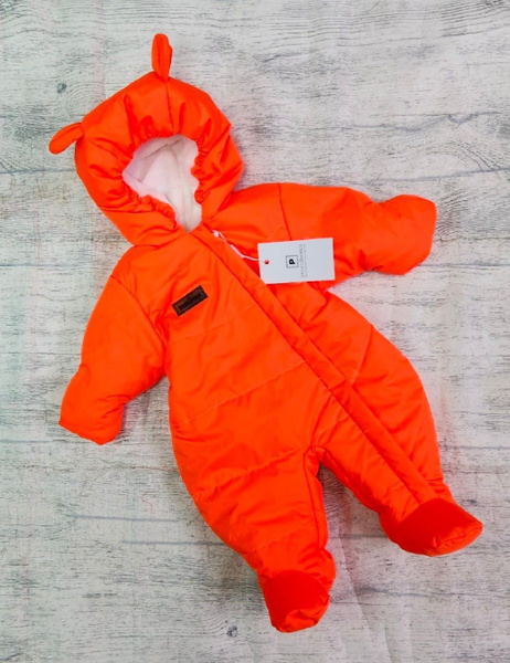 комбинезон осенний, детский. Оранжевый. Размер 80., Мальчики, Девочки ...