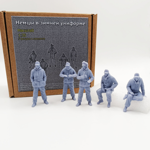 3DD Немцы, танкисты в зимней униформе, Солдаты немецкий, масштаб 1/35 ...