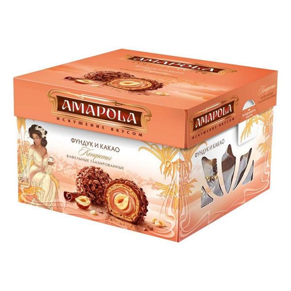 Конфеты Amapola фундук и какао 100 г - купить с доставкой по выгодным ...