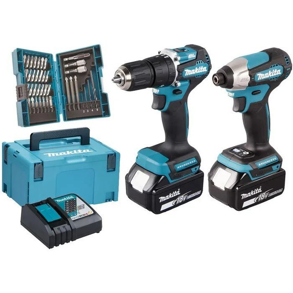 Дрель-шуруповерт Комбинированный комплект Makita DLX2414JX4 ...