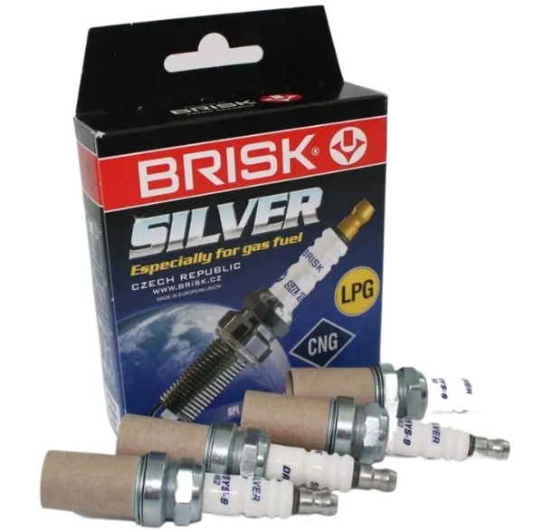 Свеча зажигания ВАЗ-2110,2170,1118,2190,Vesta,XRAY (16 кл) (0,7 мм.) BRISK SILVER (4 шт.) под ГБО кл