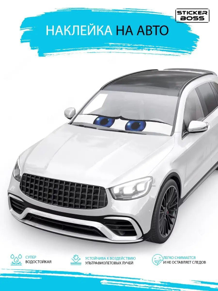 Наклейка автомобильная на лобовое стекло авто Сетка глаза - купить по ...