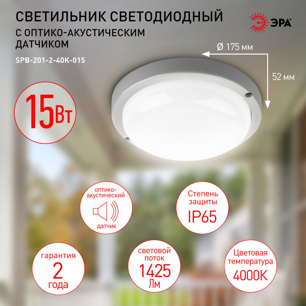 Настенно-потолочный светильник ЭРА светильник светодиодный уличный SPB ...