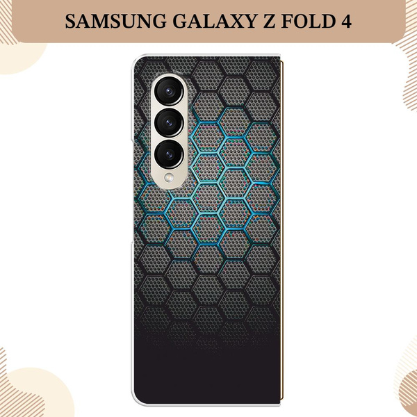 Пластиковый чехол на Samsung Galaxy Z Fold 4 / Самсунг Фолд 4 Бирюзовые ...