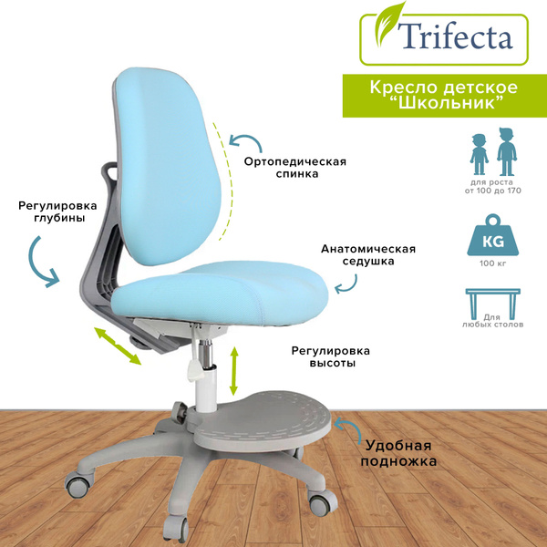 Детское компьютерное кресло Trifecta с подножкой Школьник - купить по ...