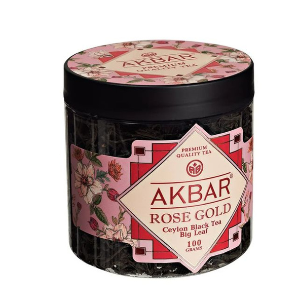 Akbar Чай черный Rose Gold листовой, 100 г, 3 шт - купить с доставкой ...