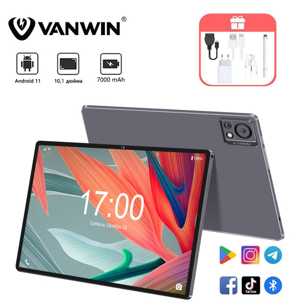Купить планшет VANWIN Русская версия, Android11+стилус 10.1", 512 GB по ...