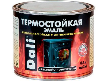 Эмаль DALI термостойкая серебро 0,4 л, Полуматовое покрытие - купить в ...