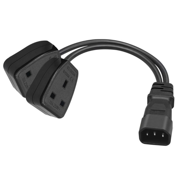 32 см 3-контактный штекер IEC320-C14 с двойной розеткой UK 13A, шнур ...
