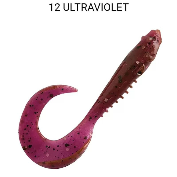 Приманка силиконовая Crazy Fish King Tail 2.5" 65мм #12 Ultraviolet ...