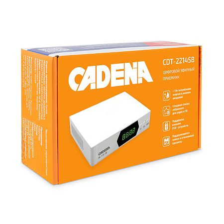 ТВ-ресивер Cadena CDT-2214SB., белый купить по выгодной цене в интернет ...