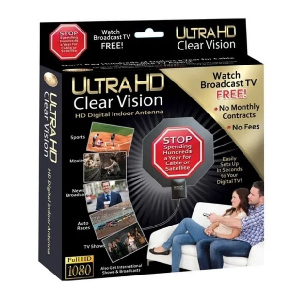Телевизионная цифровая антенна Ultra HD Clear Vision TV Flat Ultra HD .