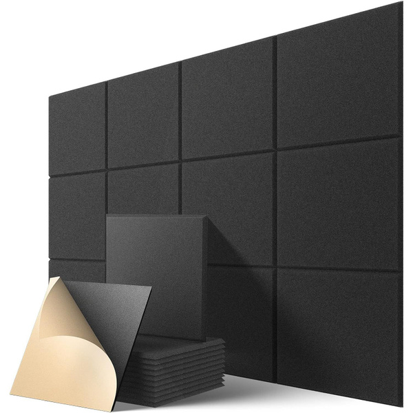 Самоклеящиеся акустические панели BUBOS 12 штук, 30x 30 x 0,9 см ...