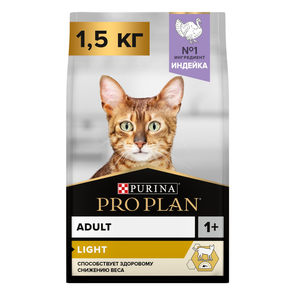 Сухой корм PRO PLAN Light для взрослых кошек с избыточным весом и ...