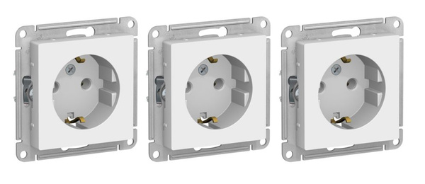 Розетка с заземлением Schneider Electric/Systeme Electric AtlasDesign ...