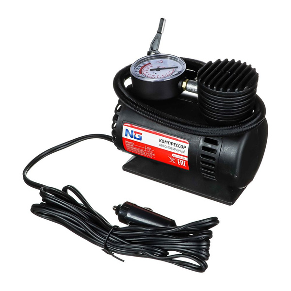 Компрессор автомобильный Цилиндр, 60Вт, 12л/мин, переходники 38066 для ...