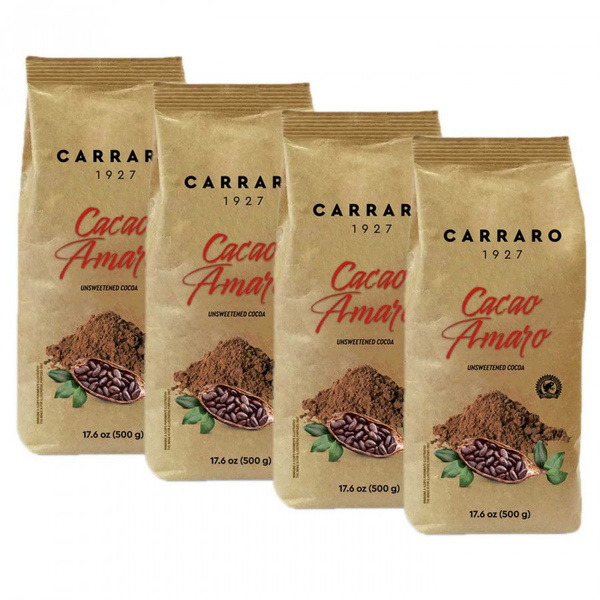 Какао Carraro Cacao Amaro (Какао Амаро), крафт пакет, 4x500г - купить с ...