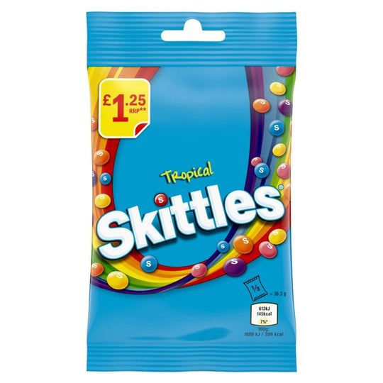 Skittles Tropical, Скитлс Тропический, драже 109 гр - купить с ...