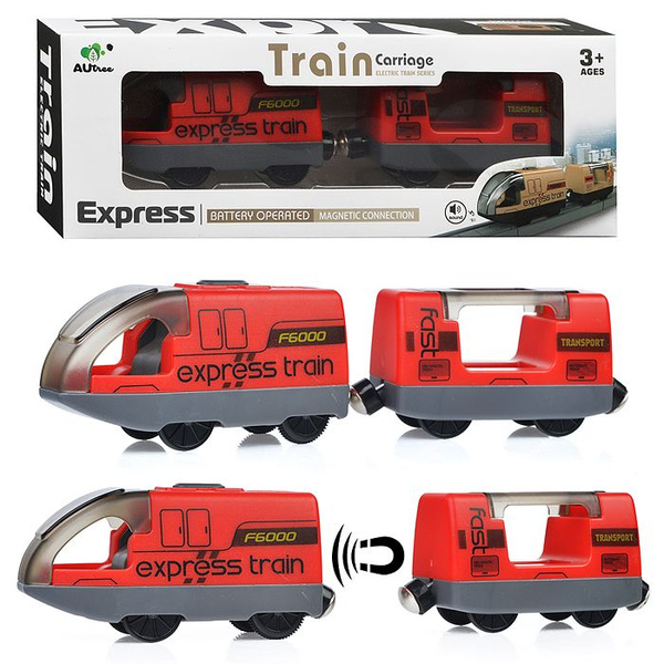 Игрушечный поезд "Exspress train" красный, в коробке AU8886 UralToys ...
