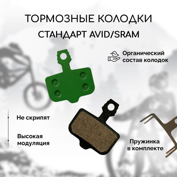 Органические тормозные колодки для велосипеда дисковые BM-07S (Organic ...