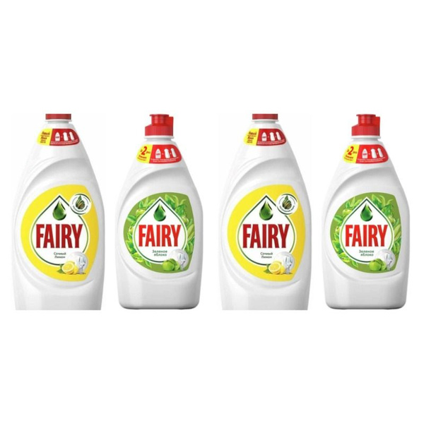 FAIRY BNDL Средство для мытья посуды Сочный лимон 900мл + Зеленое ...