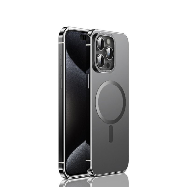 Чехол для iPhone 15 Pro Max Magsafe (на айфон 15 про макс)/титановая ...