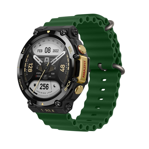 Силиконовый ремешок Ocean band для Amazfit T-Rex/T-Rex Pro , Ремешок с ...