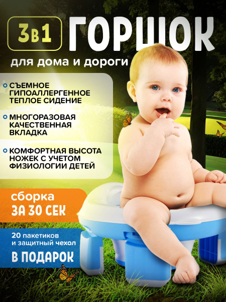 Горшок детский для мальчика и девочки дорожный - купить с доставкой по ...