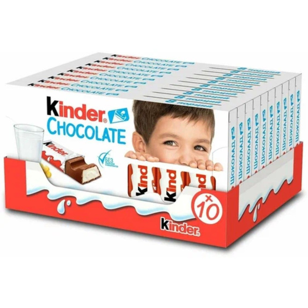 шоколад kinder chocolate 100 г молочный с молочной начинкой