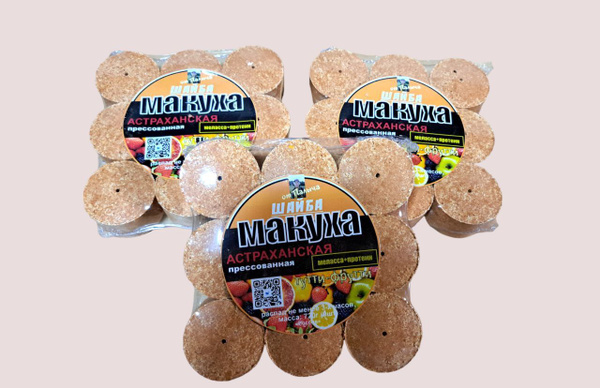 Астраханская макуха Шайба Жмых прессованный Меласса+Протеин (9шт 720гр ...