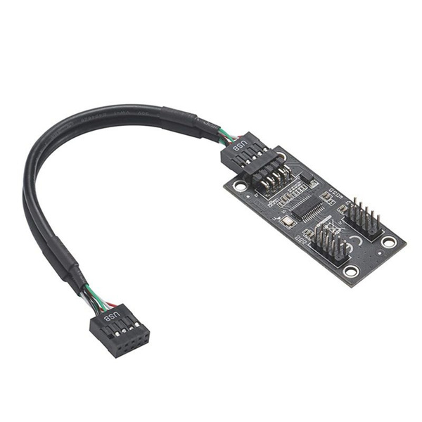 USB-концентратор-разветвитель USB2.0 9-контактный на двойной адаптер ...